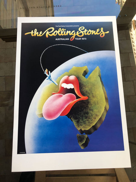 Affiche Rolling Stones, tournée Asutralie 73 par Ian McCausland