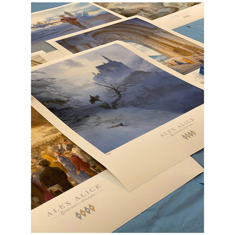 5 tirages d'art + dessin d'Alex Alice  - TIMED EDITION -