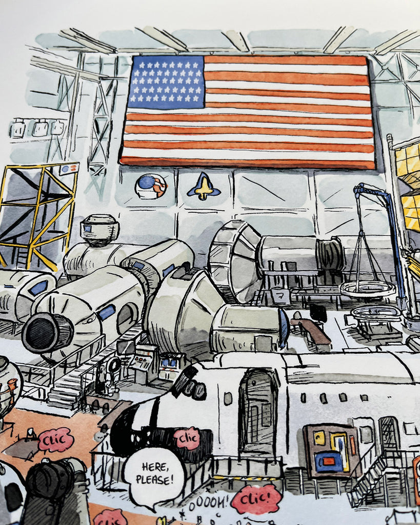 Dans la combi de Thomas Pesquet (Houston)