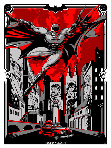Sérigraphie BATMAN de l'artiste Flynn Prejean