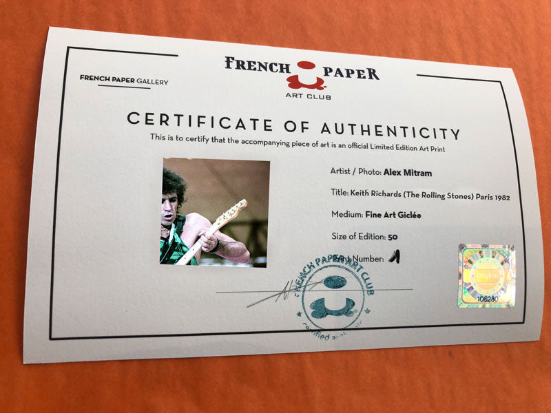 Keith Richards (The Rolling Stones) Paris 1982