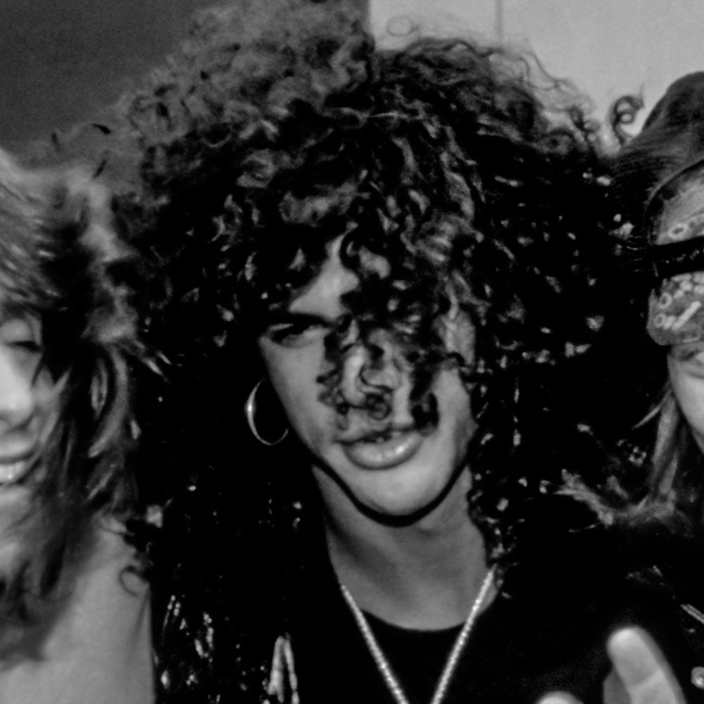 Lars Ulrich (Metallica), Slash & Axl Rose (Guns N' Roses), Dave Mustaine & Jeff Young (Megadeth), Donington 1988