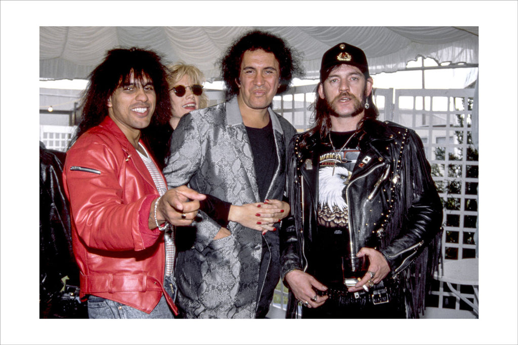 Lemmy (Motörhead), Gene Simmons (Kiss) & Mick Bailey, Donington 1988