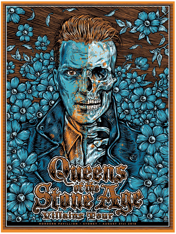 Queens Of The Stone Age (Sydney 2018), Ben Brown - French Paper Art Club